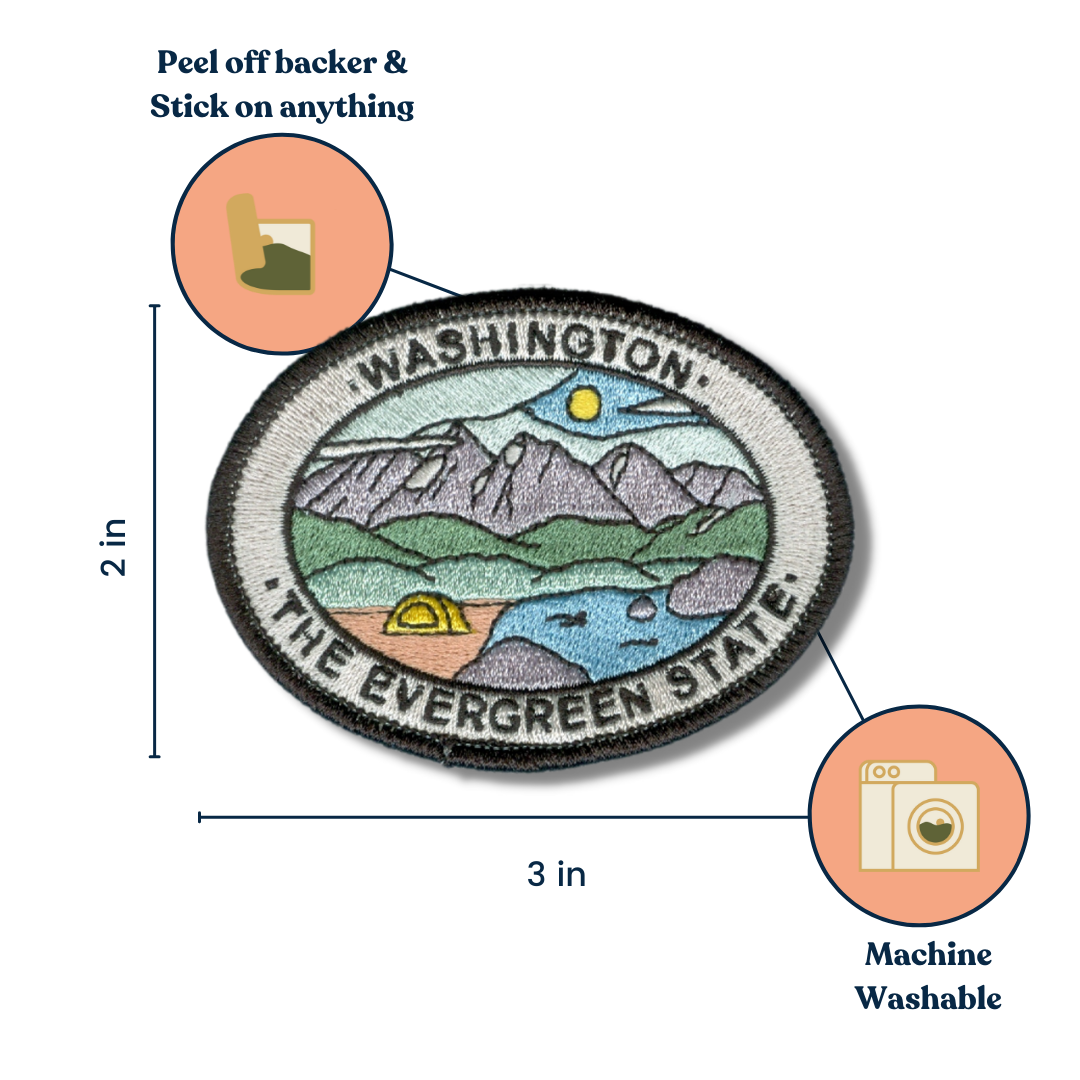 Camp Evergreen State Washington stick-on patch