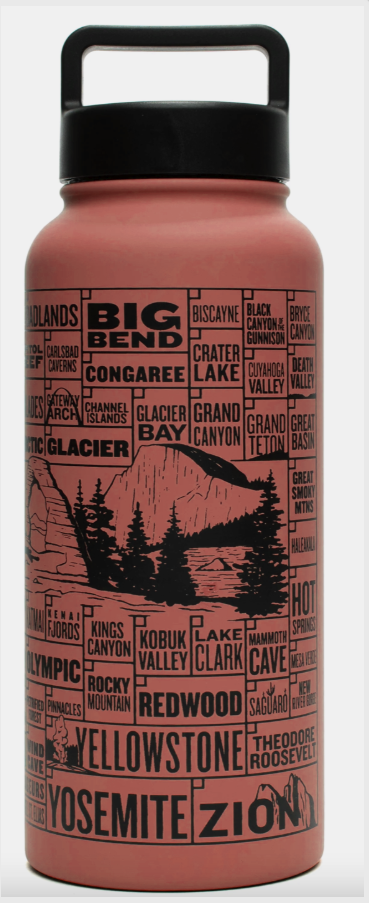 National Parks Checklist 32oz. Insulated Water Bottle