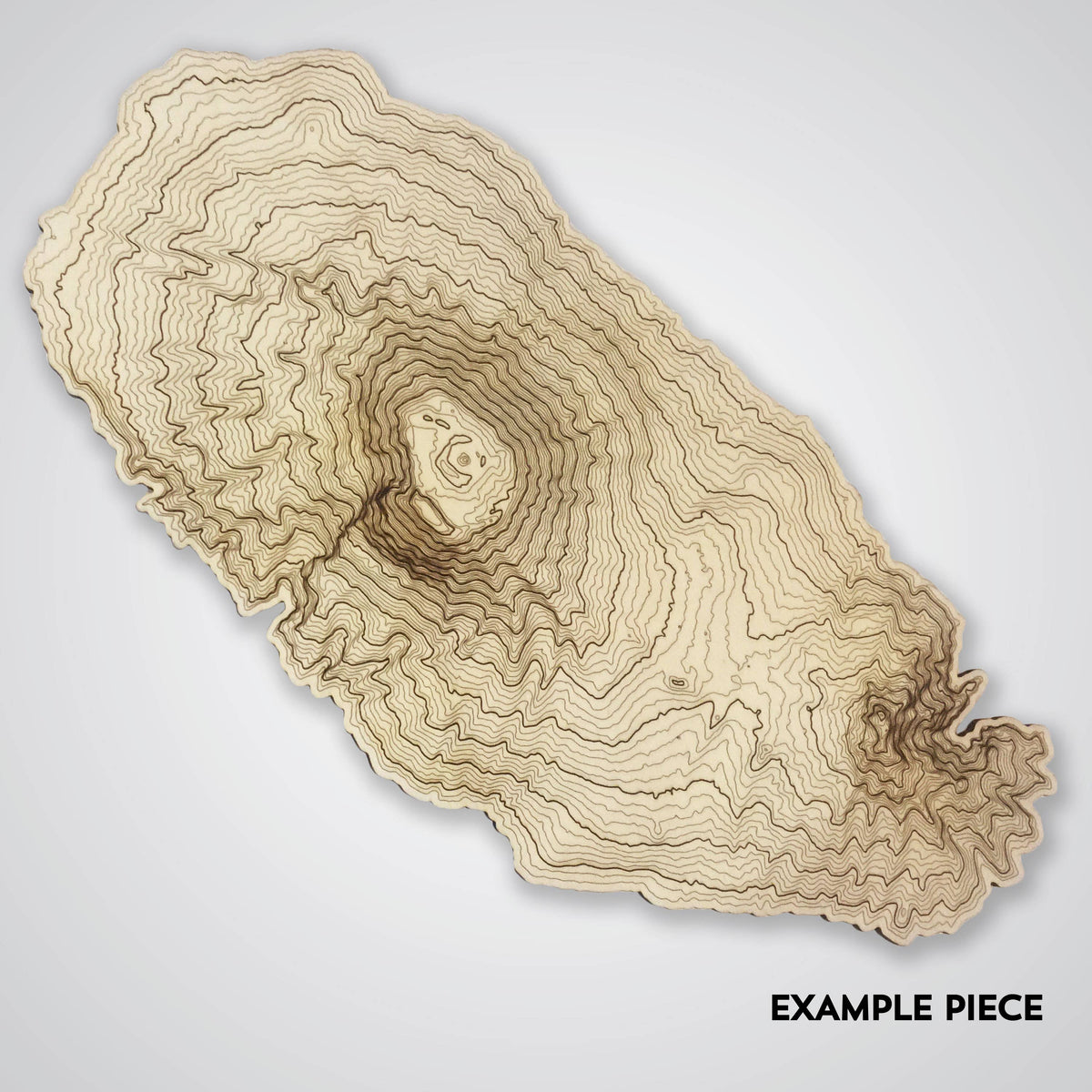 Custom Wood Wall Art | Mountain Map Art | Topography Map