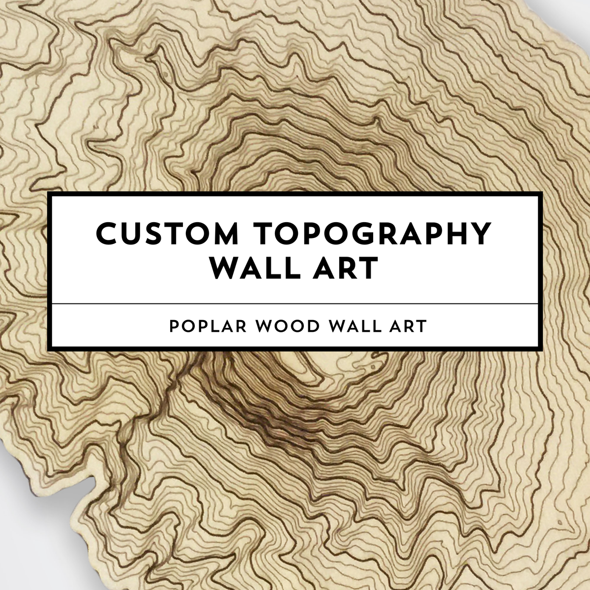 Custom Wood Wall Art | Mountain Map Art | Topography Map