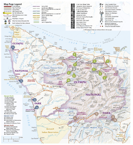 NG Olympic National Park Day Hikes Map No.1716