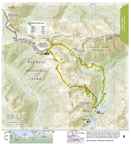 NG Olympic National Park Day Hikes Map No.1716
