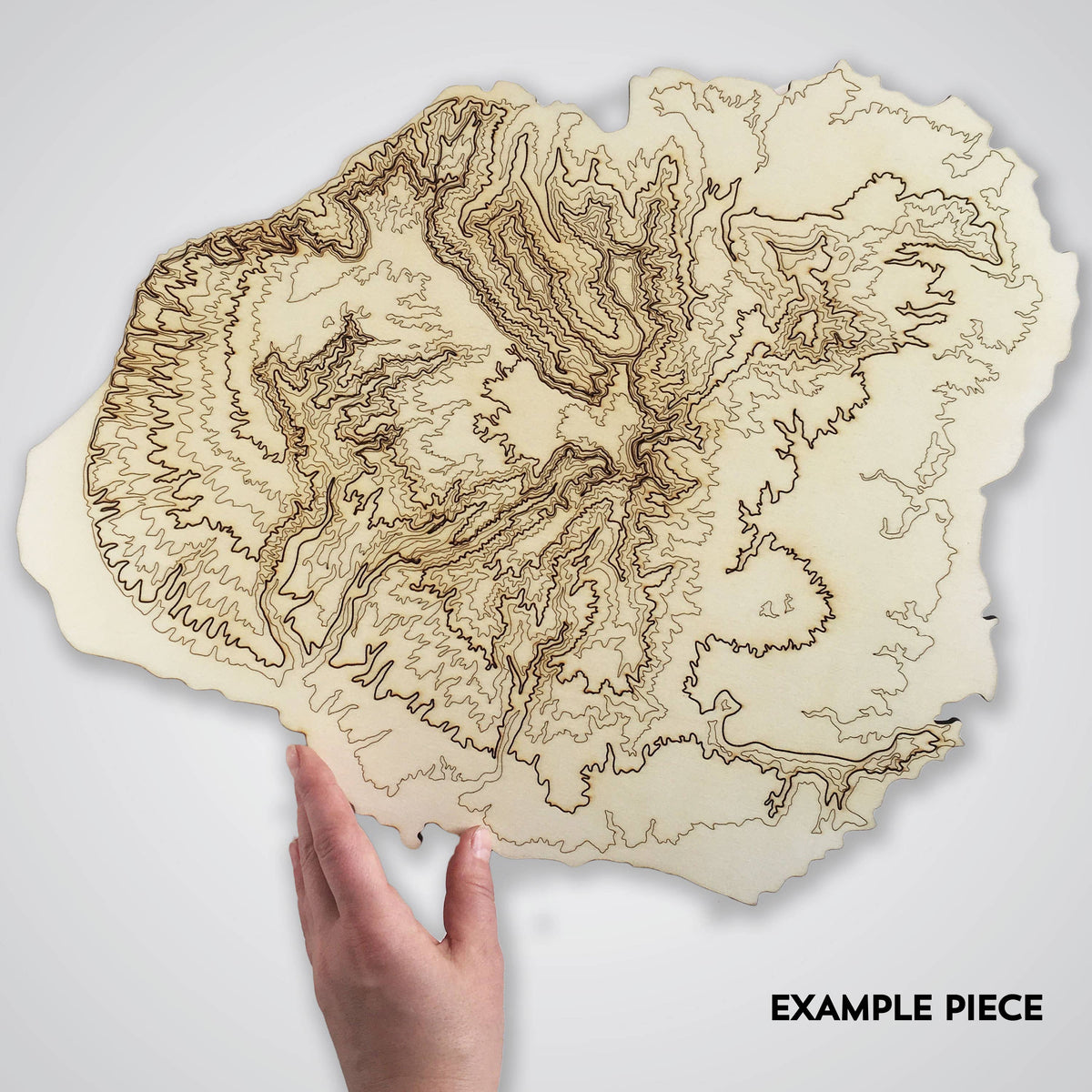 Custom Wood Wall Art | Mountain Map Art | Topography Map