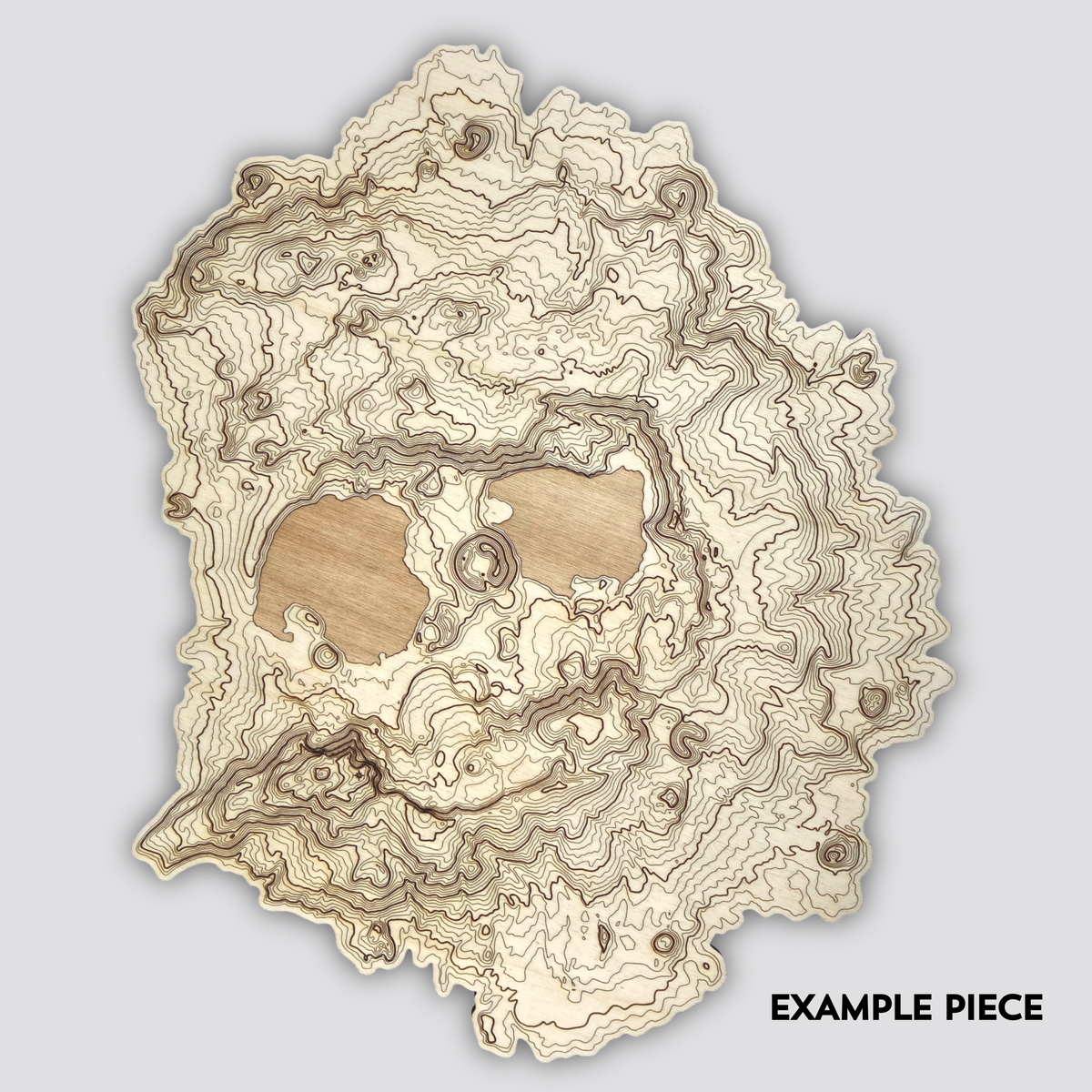 Custom Wood Wall Art | Mountain Map Art | Topography Map
